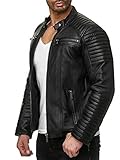 Redbridge Herren Jacke Kunst- Lederjacke Bikerjacke Biker Übergangsjacke...