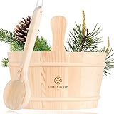 Liebenstein® Sauna Eimer mit Kelle [4L] – handgefertigt aus finnischem...