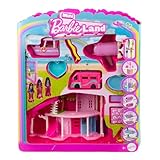 Barbie Mini BarbieLand Traumvilla und 3 Fahrzeuge, Spielset mit 4 ca. 3,8...