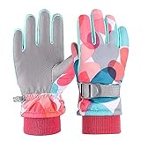 Gukasxi Skihandschuhe Kinder wasserdichte und Winddichte Schneehandschuhe...