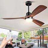 Forrovenco Deckenventilator mit Beleuchtung und Fernbedienung, Leise DC...