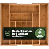 Blumtal Besteckkasten aus 100% Bambus - größenverstellbarer...