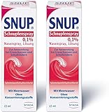 SNUP 2x Schnupfenspray 0,1% - Nasenspray mit Meerwasser - Lösung zur...