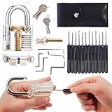 LOCK COWBOY Dietrich-Set 30-Teilig - 3 Transparenten Übungsschlössern,...