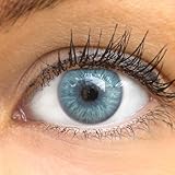 GLAMLENS Kontaktlinsen farbig 'Catania Ice Blue' ohne Stärke farbige blaue...