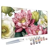 Malen Nach Zahlen Rosa 70x140cm, Malen Nach Zahlen Erwachsene Blume, Paint...