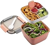 MUJUZE Lunchbox mit unterteilung fächern,Salat box to go,Brotdose mit...