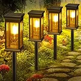 VIIIVA Solarlampen für Außen Garten Stehend, 4 Stück Solarleuchten...