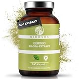 QIDOSHA® Ginkgo Biloba 50:1 Extrakt Kapseln hochdosiert, TESTSIEGER...