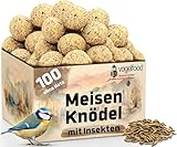 Vogelfood 100 x 90 g =9 kg Meisenknödel mit Insekten ohne Netz Vogelfutter...