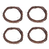 4 Stück DIY Rattan Kranz Unvollendete Rattan Ringe für Amerikanische...