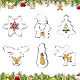 KLINNA 6-Teiliges Set Ausstechformen Weihnachten, Keksausstecher für...