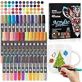 Sinmoe 24er Set Porzellanmalstifte mit Doppelspitze in 48 Farben -...