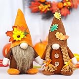 Herbstdeko Wichtel, 2 Stück Herbst Dekoration Wichtel Figuren, Herbst Deko...