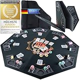 GOODS+GADGETS XXL Pokertisch-Auflage 120 x 120 cm Faltbare Pokerauflage;...