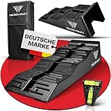 HELDENKRAFT® Auffahrkeile für Wohnmobil [2x Keile inkl. Zubehör] -...