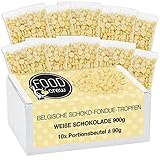 FOOD crew 900g weiße belgische Schokolade für Fondue – weiße Fondue...