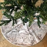 Grauer Christbaumrock aus Fellimitat, Durchmesser 98 cm – Elegante...