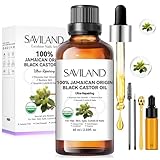 Saviland Jamaikanisches schwarzes Rizinusöl 100% rein: 60ML Hochreines Öl...