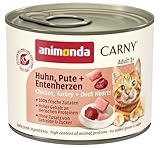 animonda Carny Katzen Nassfutter Huhn + Pute + Entenherzen (6 x 200g),...