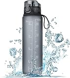FULDENT Trinkflasche 1L Sport Wasserflasche [Trinkflasche BPA Frei]...