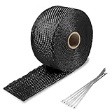 Hitzeschutzband für Auspuff - 5 m schwarzes Thermoband mit 6...