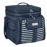 anndora Picknicktasche blau weiß Kühltasche inkl. Zubehör 4 Personen 29...