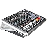 Powermixer Mischpult mit Verstärker, Audio Mixer 8 Kanal Soundcraft...