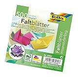 folia 8960 - Faltblätter 10 x 10 cm, 70 g/qm, 500 Blatt sortiert in 10...