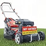HECHT 5IN1 Rasenmäher Benzin – Bequemer Selbstantrieb - Für Flächen...