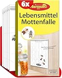 AEROXON Lebensmittelmotten Falle - 6X Mottenfalle Lebensmittel Klebefallen,...