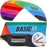 Wolkenstürmer® Paraflex Basic 1.2 (Rainbow) Kite - 2-Leiner Lenkmatte mit...