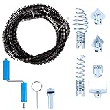 5m Rohrreinigungsspirale, Spiraldurchmesser 12mm, Abflussreiniger Spirale...
