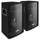 Vonyx SL8 PA Lautsprecher Passiv Set, 2X 400 Watt Partyboxen Set, 8 Zoll...