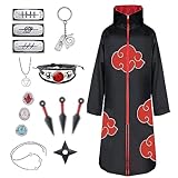 JMOCD Akatsuki Uchiha Itachi Mantel für Kinder Erwachsener Unisex Cosplay...