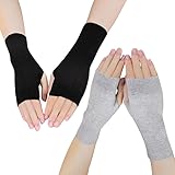 LUFFLOK 2er-Pack Fingerlose Wollhandschuhe für Damen und Herren,...