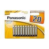 Panasonic, AAA batterien, 20 Stück, Micro, LR03, Alkaline, 1.5V,...