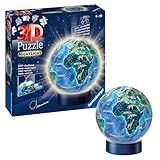 Ravensburger 3D Puzzle Erde im Nachtdesign Nachtlicht 11844 - Puzzle-Ball -...