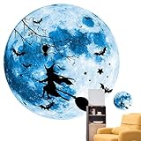Halloween Wanddeko,Mit Hexe In Mondform Deko Für Innenbereich -...