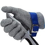 CPTDCL Level 9 Schnittfester Handschuh aus Edelstahl mit Metalldraht,...