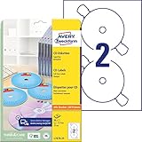 AVERY Zweckform L7676-25 selbstklebende CD-Etiketten (50 blickdichte...