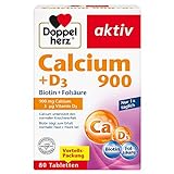 Doppelherz Calcium 900 + D3 + Biotin + Folsäure – Calcium leistet einen...