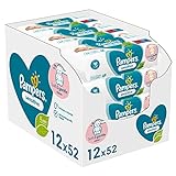 Pampers Sensitive Baby Feuchttücher, 624 Tücher (12 x 52) ohne Duft, für...