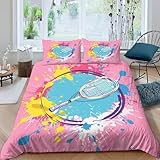 Tennisschläger Deckenbezug 220x240 Erwachsener Bettbezug Set Weich...