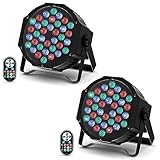 U`King 2er Pack LED Par Strahler 36 LED Bühnenlicht Partylicht RGB DMX512...