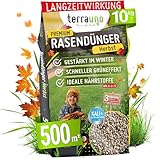 TerraUno Premium Herbstdünger Rasen, Rasendünger Herbst mit 100 Tage...