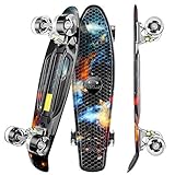 WeSkate Kinder Retro Skateboard 22' 55cm Mini Cruiser ABEC-9 Kugellager mit...