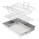Yoassi 41cm super Große Grill- und Auflaufform mit Rost und V-Form...