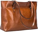 S-ZONE Damen Handtasche Rindspalt Leder Schultertasche Umhängetasche...