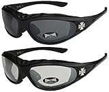 X-CRUZE 2er Pack Choppers 911 Sonnenbrillen Motorradbrille Sportbrille...